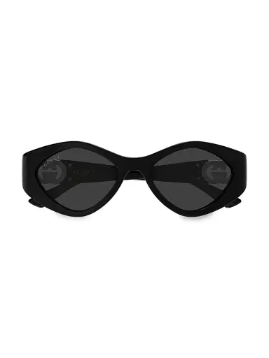 Gucci Women's Hailey 52MM Oval Sunglasses - Black | Thumbnail 2 Gucci Women's Hailey 52MM Oval Sunglasses - Black | Thumbnail 2