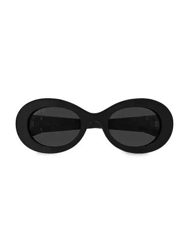 Gucci Women's Montecarlo 51MM Oval Sunglasses - Black | Thumbnail 2 Gucci Women's Montecarlo 51MM Oval Sunglasses - Black | Thumbnail 2