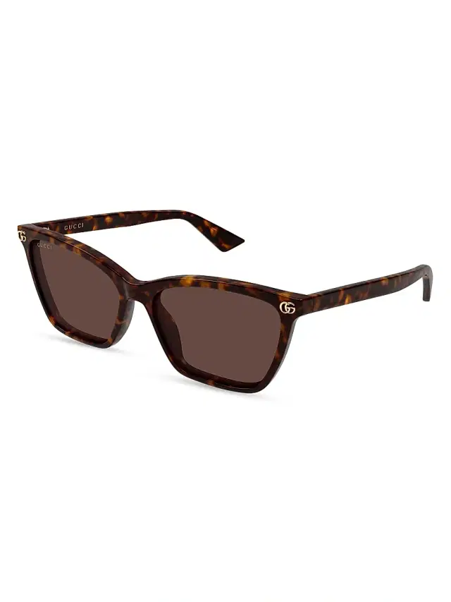 Women's 56MM Tortoiseshell Cat-Eye Sunglasses - Havana Women's 56MM Tortoiseshell Cat-Eye Sunglasses - Havana