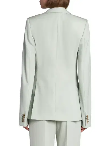 Stella McCartney Women's Flannel Slim One-Button Blazer - Frosty Blue | Thumbnail 5 Stella McCartney Women's Flannel Slim One-Button Blazer - Frosty Blue | Thumbnail 5