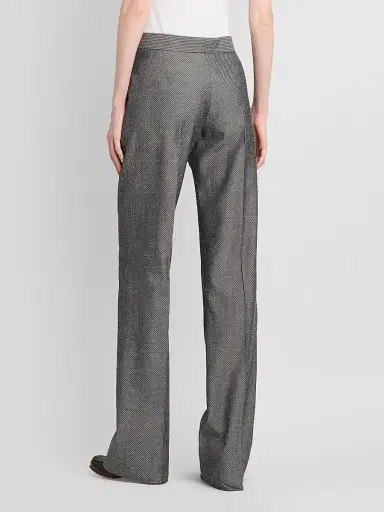 Stella McCartney Women's Twill Straight-Leg Pants - Grey | Thumbnail 3 Stella McCartney Women's Twill Straight-Leg Pants - Grey | Thumbnail 3