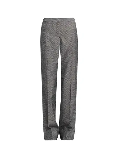 Stella McCartney Women's Twill Straight-Leg Pants - Grey | Thumbnail 1 Stella McCartney Women's Twill Straight-Leg Pants - Grey | Thumbnail 1