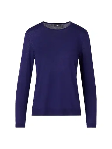 Akris Women's Fine-Gauge Knit Cashmere-Silk Sweater - Dark Purple | Thumbnail 1 Akris Women's Fine-Gauge Knit Cashmere-Silk Sweater - Dark Purple | Thumbnail 1