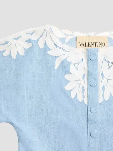 Valentino Garavani Women's Embroidered Denim Shirt - Denim | Thumbnail 7 Valentino Garavani Women's Embroidered Denim Shirt - Denim | Thumbnail 7