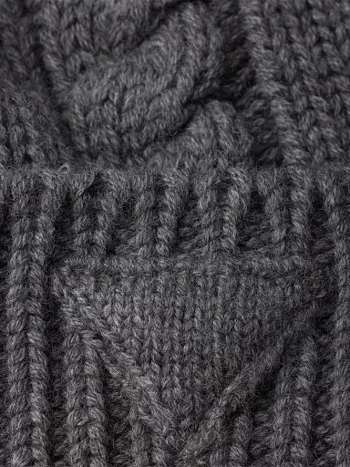 Prada Women's Wool Beanie - Grey - Size Large | Thumbnail 2 Prada Women's Wool Beanie - Grey - Size Large | Thumbnail 2