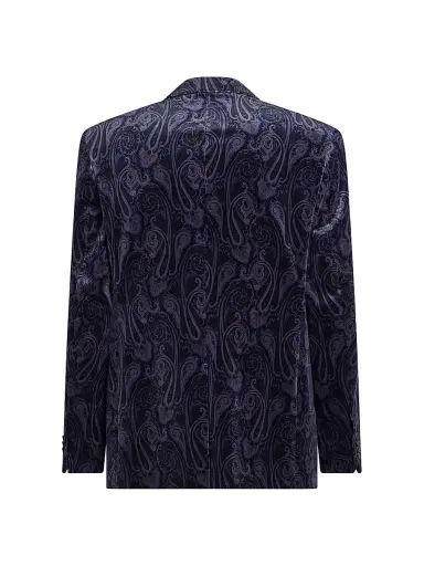 Etro Men's Milano Peak Lapel Jacket - Print On Black Base | Thumbnail 3 Etro Men's Milano Peak Lapel Jacket - Print On Black Base | Thumbnail 3