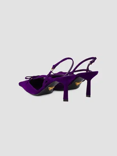 Prada Women's Suede Slingback Pumps | Thumbnail 4 Prada Women's Suede Slingback Pumps | Thumbnail 4