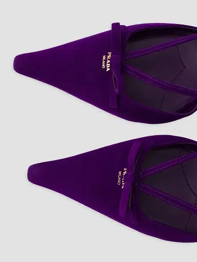 Prada Women's Suede Slingback Pumps | Thumbnail 5 Prada Women's Suede Slingback Pumps | Thumbnail 5
