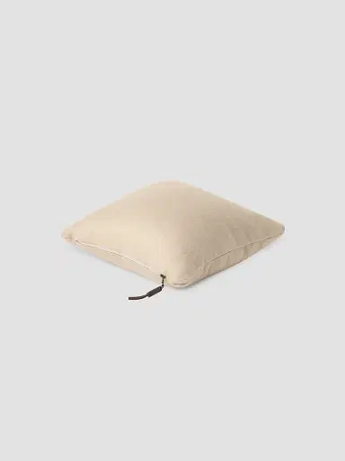 Brunello Cucinelli Double Cashmere Beaver Cloth Cushion with Shiny Zipper Pull - Sand | Thumbnail 2 Brunello Cucinelli Double Cashmere Beaver Cloth Cushion with Shiny Zipper Pull - Sand | Thumbnail 2