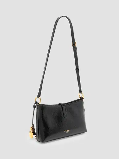 Dolce & Gabbana Women's Vittoria Leather Shoulder Bag - Nero Ottone Vintage | Thumbnail 5 Dolce & Gabbana Women's Vittoria Leather Shoulder Bag - Nero Ottone Vintage | Thumbnail 5