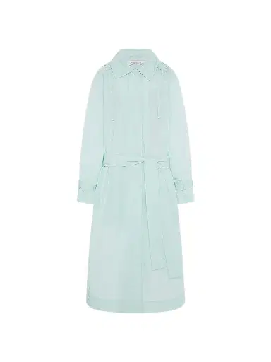Another Tomorrow Women's Nylon Trench Coat - Aquamarine - Size Large | Thumbnail 1 Another Tomorrow Women's Nylon Trench Coat - Aquamarine - Size Large | Thumbnail 1