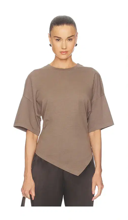 Supima Structured Jersey Assymetrical Tee Supima Structured Jersey Assymetrical Tee