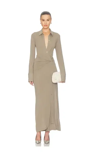 Helmut Lang Twisted Shirt Dress | Thumbnail 1 Helmut Lang Twisted Shirt Dress | Thumbnail 1