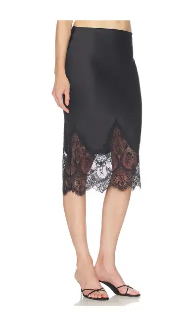 Norma Kamali Bias Half Slip Skirt With Lace | Thumbnail 2 Norma Kamali Bias Half Slip Skirt With Lace | Thumbnail 2