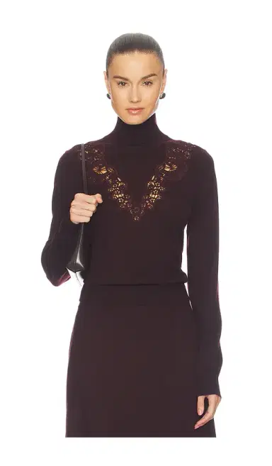 Zimmermann Valiant Merino Lace Turtleneck | Thumbnail 1 Zimmermann Valiant Merino Lace Turtleneck | Thumbnail 1