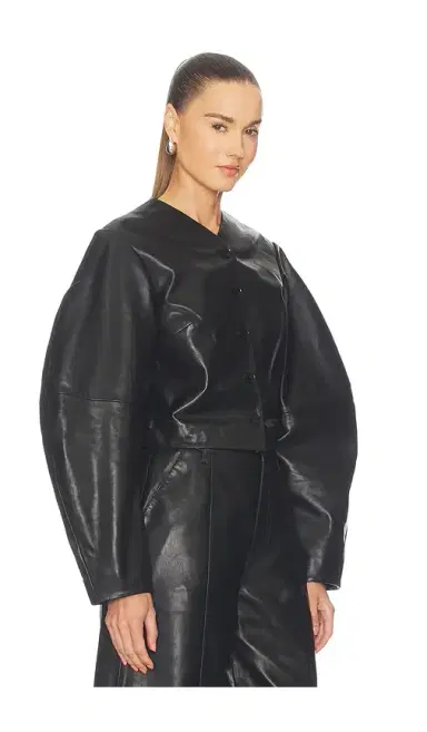 ROTATE Fitted Leather Jacket | Thumbnail 2 ROTATE Fitted Leather Jacket | Thumbnail 2