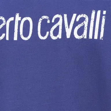 Roberto Cavalli Blue Polo Shirt With Logo | Thumbnail 4 Roberto Cavalli Blue Polo Shirt With Logo | Thumbnail 4