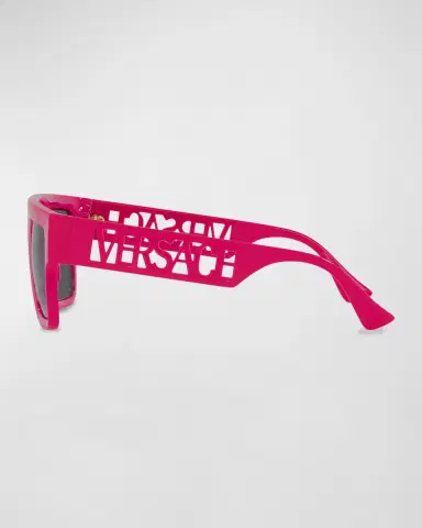 Versace Flat-Top Rectangle Nylon Sunglasses | Thumbnail 2 Versace Flat-Top Rectangle Nylon Sunglasses | Thumbnail 2