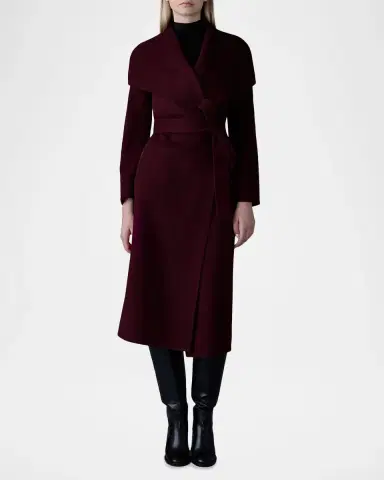 Mackage Mai Wool Belted Wrap Coat | Thumbnail 2 Mackage Mai Wool Belted Wrap Coat | Thumbnail 2
