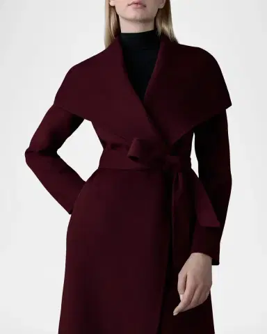 Mackage Mai Wool Belted Wrap Coat | Thumbnail 4 Mackage Mai Wool Belted Wrap Coat | Thumbnail 4