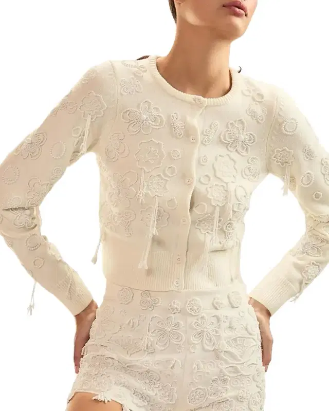Paloma Beaded Shrunken Cardigan Paloma Beaded Shrunken Cardigan