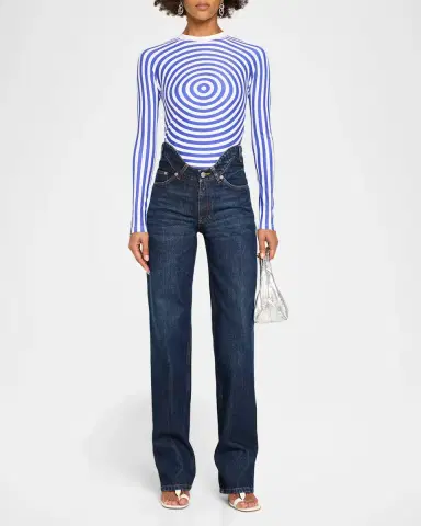Jean Paul Gaultier Arched Waist Straight-Leg Jeans | Thumbnail 2 Jean Paul Gaultier Arched Waist Straight-Leg Jeans | Thumbnail 2