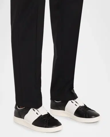 Valentino Garavani Men's Open Royco Sneakers in Nappa Calfskin | Thumbnail 2 Valentino Garavani Men's Open Royco Sneakers in Nappa Calfskin | Thumbnail 2