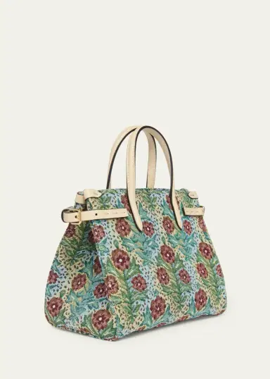 Valentino Garavani Antibes Small Floral Woven Tote Bag | Thumbnail 3 Valentino Garavani Antibes Small Floral Woven Tote Bag | Thumbnail 3