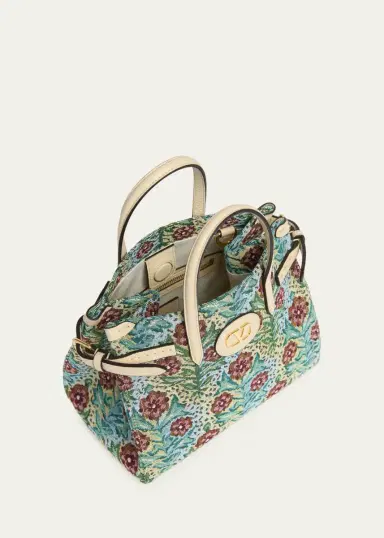 Valentino Garavani Antibes Small Floral Woven Tote Bag | Thumbnail 4 Valentino Garavani Antibes Small Floral Woven Tote Bag | Thumbnail 4