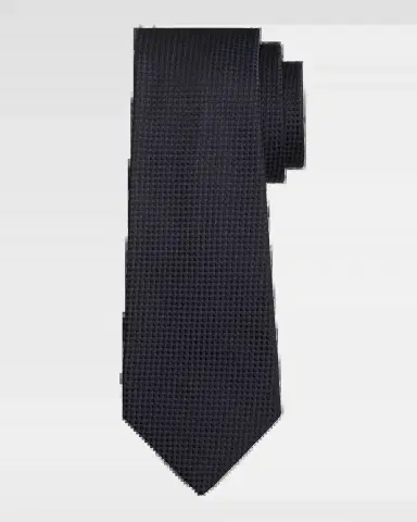 Kiton Men's Silk Micro-Jacquard 7-Fold Tie | Thumbnail 2 Kiton Men's Silk Micro-Jacquard 7-Fold Tie | Thumbnail 2