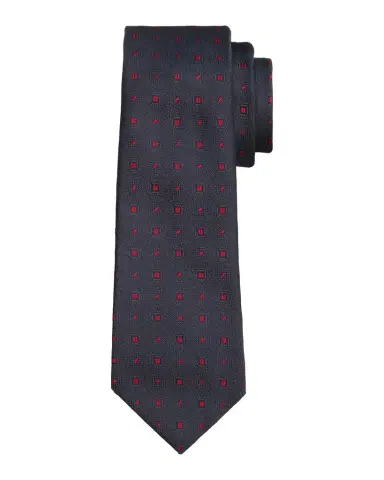 Kiton Men's Silk Micro-Geometric 7-Fold Tie | Thumbnail 1 Kiton Men's Silk Micro-Geometric 7-Fold Tie | Thumbnail 1