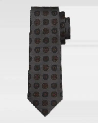 Kiton Men's Silk Floral Medallion 7-Fold Tie | Thumbnail 2 Kiton Men's Silk Floral Medallion 7-Fold Tie | Thumbnail 2