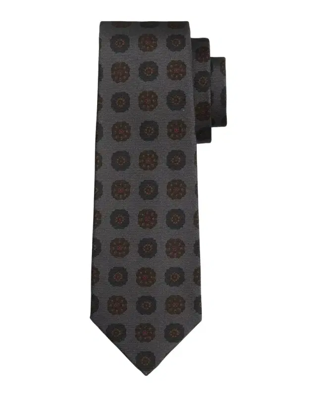 Men's Silk Floral Medallion 7-Fold Tie Men's Silk Floral Medallion 7-Fold Tie
