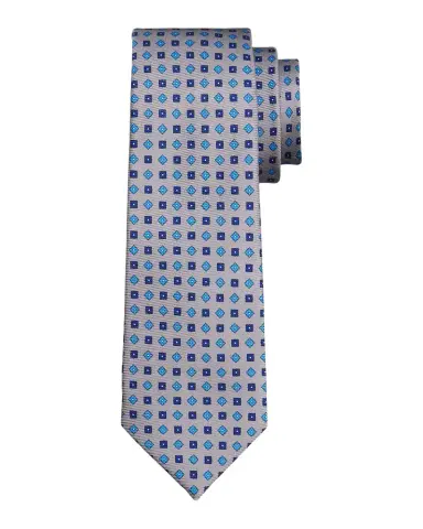 Kiton Men's Micro-Geometric Silk 7-Fold Tie | Thumbnail 1 Kiton Men's Micro-Geometric Silk 7-Fold Tie | Thumbnail 1