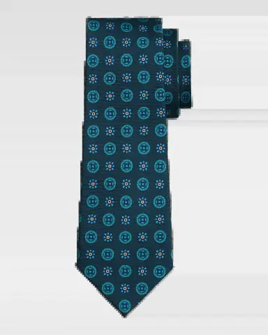 Kiton Men's Silk Floral Medallion 7-Fold Tie | Thumbnail 2 Kiton Men's Silk Floral Medallion 7-Fold Tie | Thumbnail 2