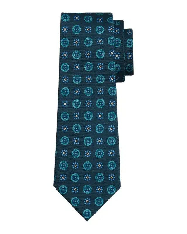 Men's Silk Floral Medallion 7-Fold Tie Men's Silk Floral Medallion 7-Fold Tie