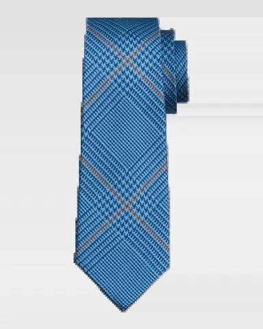 Kiton Men's Silk Glen Plaid 7-Fold Tie | Thumbnail 2 Kiton Men's Silk Glen Plaid 7-Fold Tie | Thumbnail 2