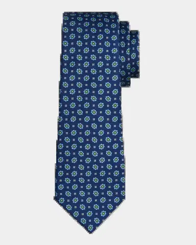Kiton Men's Silk Micro-Floral 7-Fold Tie | Thumbnail 2 Kiton Men's Silk Micro-Floral 7-Fold Tie | Thumbnail 2