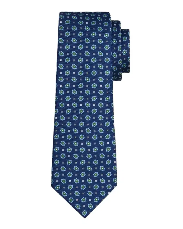 Men's Silk Micro-Floral 7-Fold Tie Men's Silk Micro-Floral 7-Fold Tie