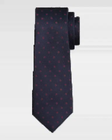 Kiton Men's Silk Polka-Dot Jacquard 7-Fold Tie | Thumbnail 2 Kiton Men's Silk Polka-Dot Jacquard 7-Fold Tie | Thumbnail 2