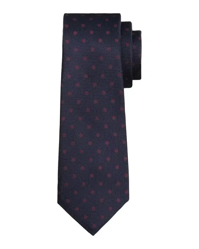 Men's Silk Polka-Dot Jacquard 7-Fold Tie Men's Silk Polka-Dot Jacquard 7-Fold Tie