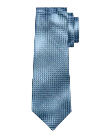 Kiton Men's Silk Micro-Geometric 7-Fold Tie | Thumbnail 1 Kiton Men's Silk Micro-Geometric 7-Fold Tie | Thumbnail 1