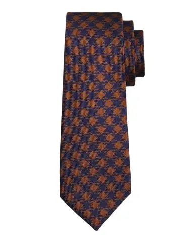 Kiton Men's Silk Maxi-Houndstooth 7-Fold Tie | Thumbnail 1 Kiton Men's Silk Maxi-Houndstooth 7-Fold Tie | Thumbnail 1