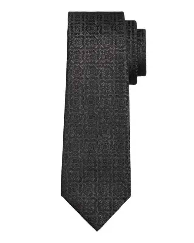 Men's Silk Tonal Jacquard 7-Fold Tie Men's Silk Tonal Jacquard 7-Fold Tie