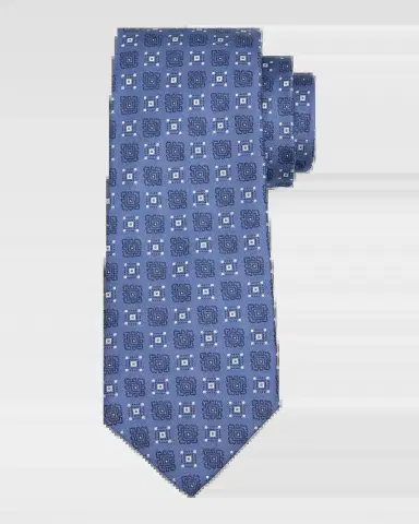 Kiton Men's Silk Woven Geometric 7-Fold Tie | Thumbnail 2 Kiton Men's Silk Woven Geometric 7-Fold Tie | Thumbnail 2