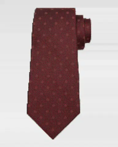 Kiton Men's Silk Tonal Polka Dot Jacquard 7-Fold Tie | Thumbnail 2 Kiton Men's Silk Tonal Polka Dot Jacquard 7-Fold Tie | Thumbnail 2