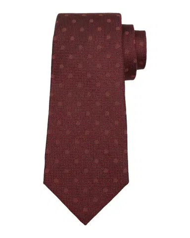 Kiton Men's Silk Tonal Polka Dot Jacquard 7-Fold Tie | Thumbnail 1 Kiton Men's Silk Tonal Polka Dot Jacquard 7-Fold Tie | Thumbnail 1