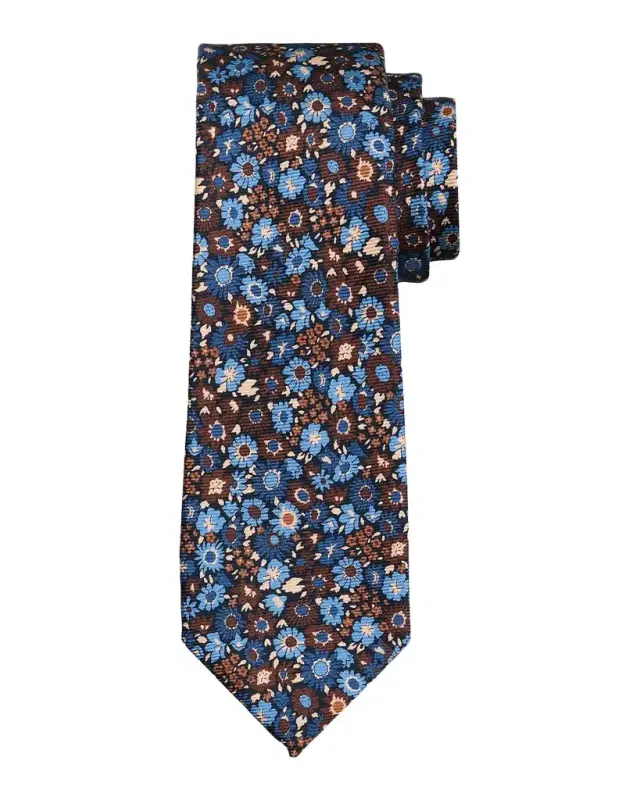 Men's Silk Floral 7-Fold Tie Men's Silk Floral 7-Fold Tie