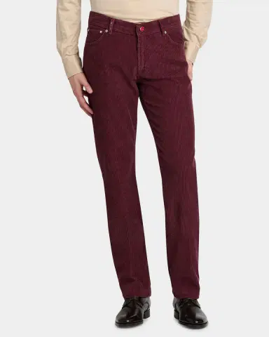 Kiton Men's Cotton-Blend Corduroy Slim-Fit Trousers | Thumbnail 4 Kiton Men's Cotton-Blend Corduroy Slim-Fit Trousers | Thumbnail 4