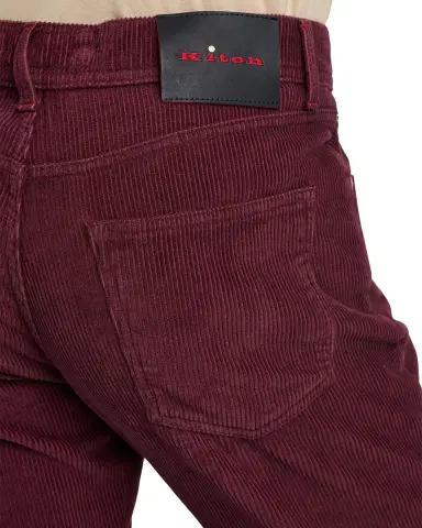 Kiton Men's Cotton-Blend Corduroy Slim-Fit Trousers | Thumbnail 5 Kiton Men's Cotton-Blend Corduroy Slim-Fit Trousers | Thumbnail 5
